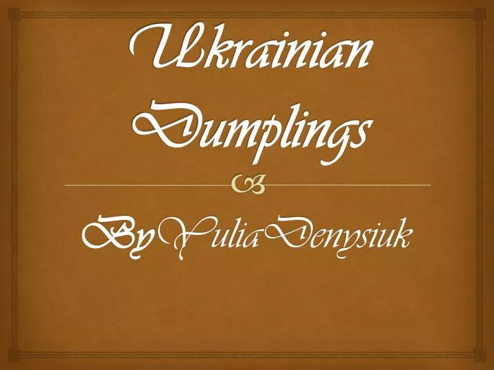 ukrainian dumplings