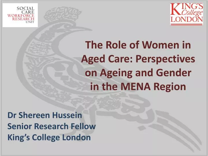 the role of women in a ged care perspectives on ageing and gender in the mena region