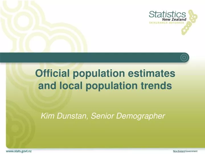 official population estimates and local population trends