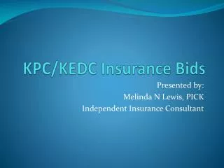 KPC/KEDC Insurance Bids