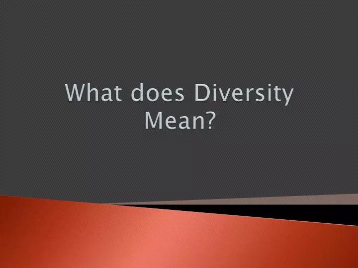what does diversity mean