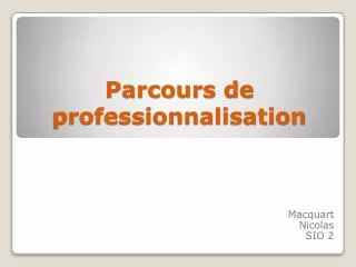 PPT - Contrat De Professionnalisation PowerPoint Presentation, Free ...