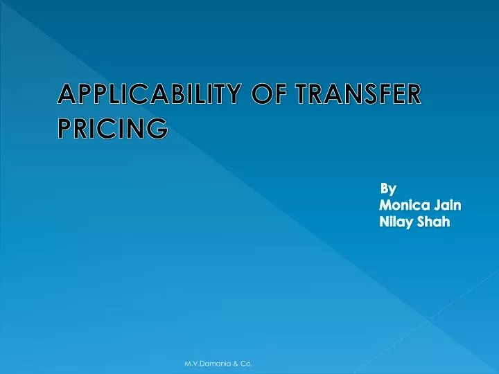 applicability of transfer pricing by monica jain nilay shah