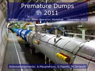 Premature Dumps in 2011