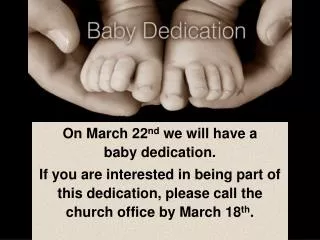 Baby Dedication