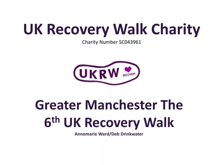 uk recovery walk charity charity number sc043961