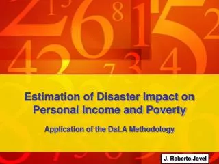 Estimation of Disaster Impact on Personal Income and Poverty