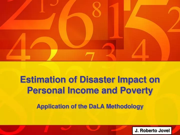 estimation of disaster impact on personal income and poverty
