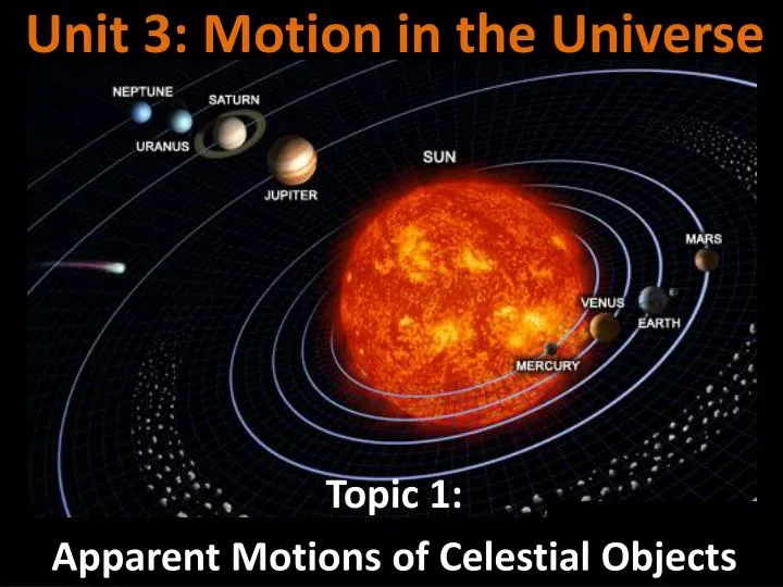 unit 3 motion in the universe