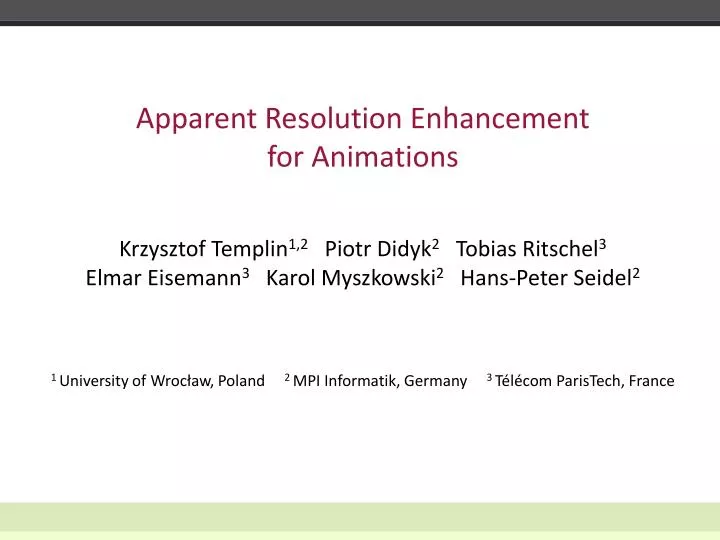 apparent resolution enhancement for animations
