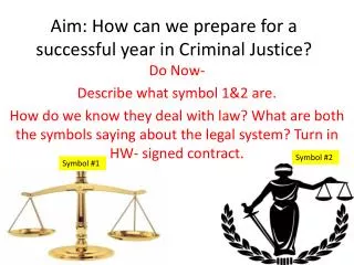 Aim: How can we prepare for a successful year in Criminal Justice?