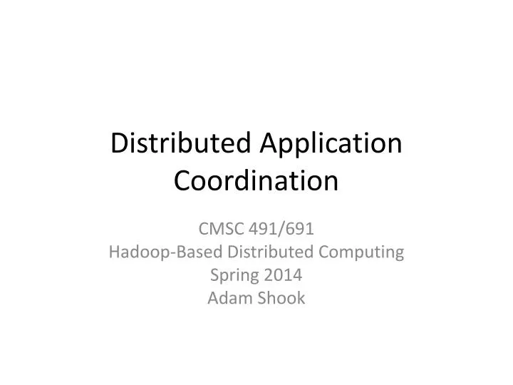 distributed application coordination
