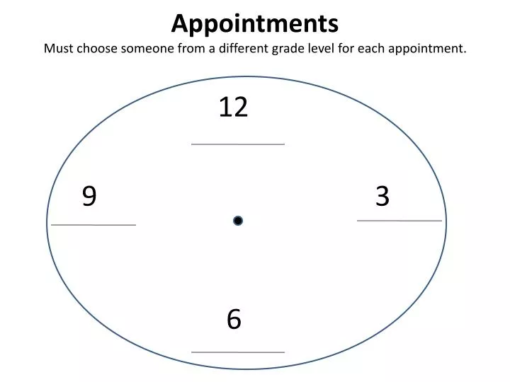 appointments must choose someone from a different grade level for each appointment
