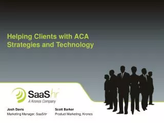 Helping Clients with ACA Strategies and Technology