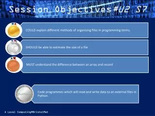 Session Objectives #U2 S7