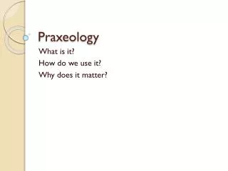 Praxeology