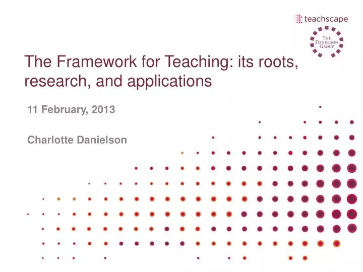 the framework for teaching its roots research and applications