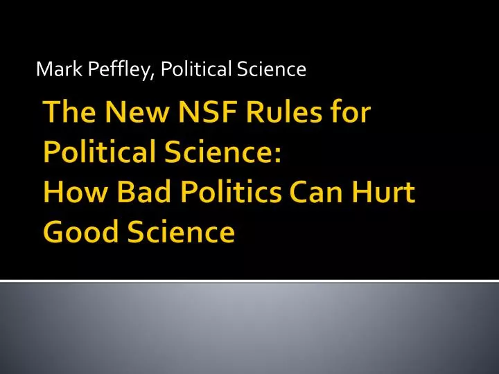 mark peffley political science