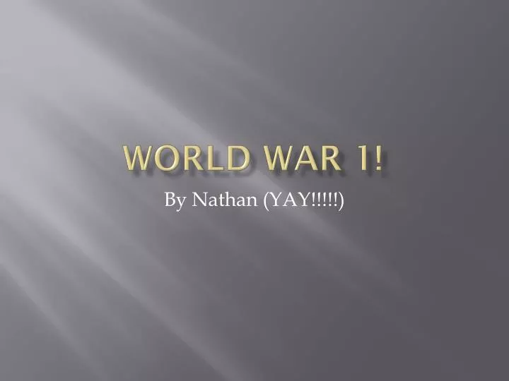 world war 1