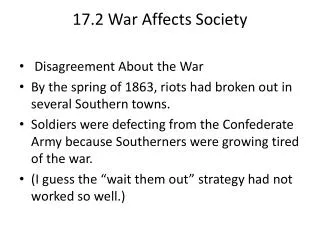 17.2 War Affects Society