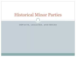 Historical Minor Parties