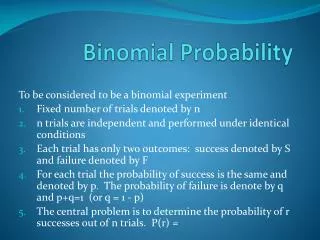 binomial probability