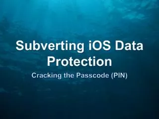 Subverting iOS Data Protection