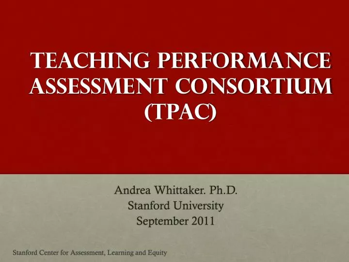 teaching performance assessment consortium tpac