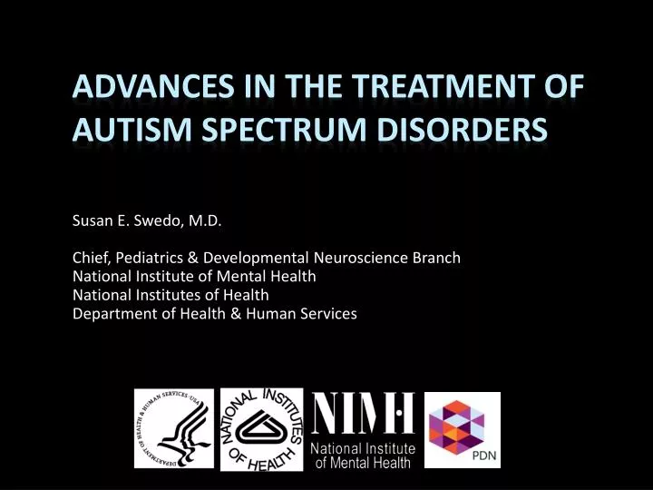 advances in the treatment of autism spectrum disorders