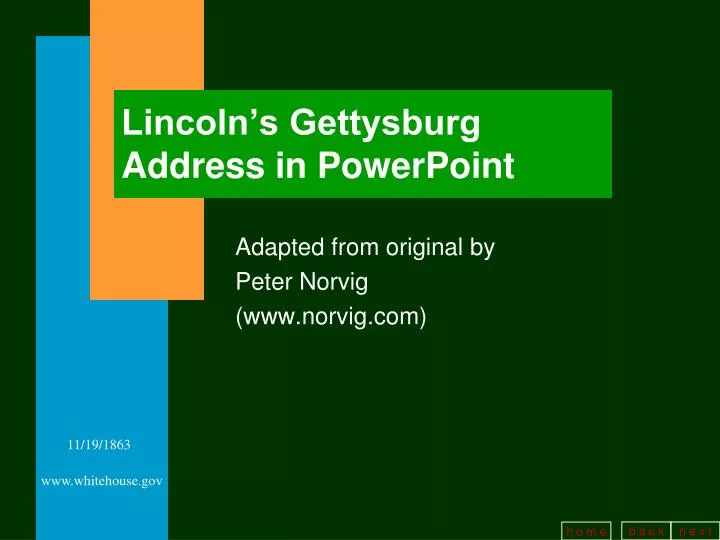 lincoln s gettysburg address in powerpoint