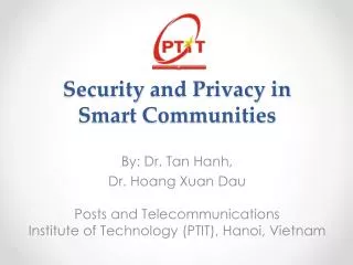Security and Privacy in Smart Communities
