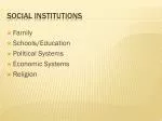 Social Institutions - slide 1