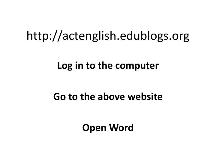 http actenglish edublogs org
