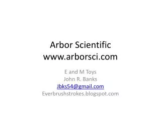 Arbor Scientific arborsci
