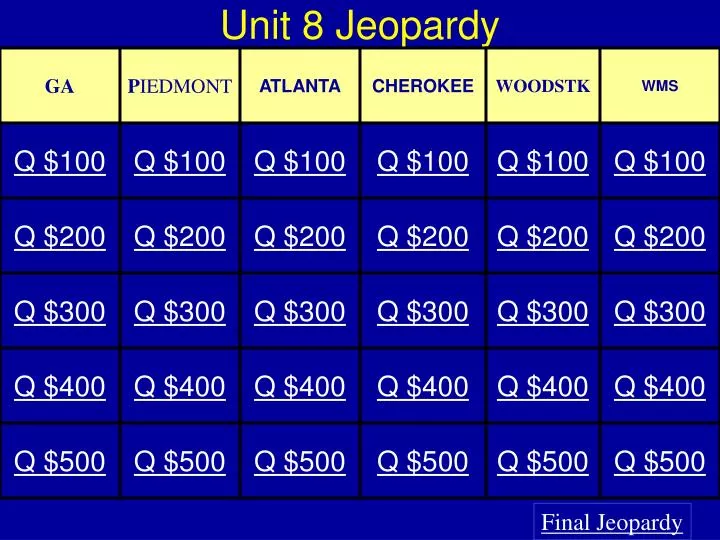 unit 8 jeopardy