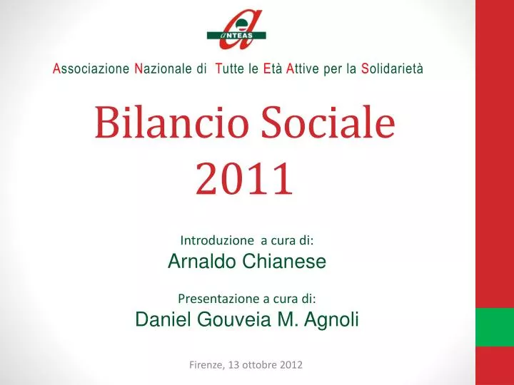 b ilancio sociale 2011