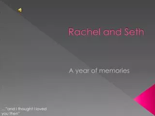 rachel and seth