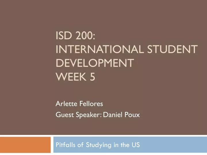isd 200 international student development week 5