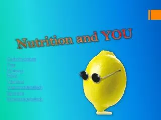 Nutrition and YOU