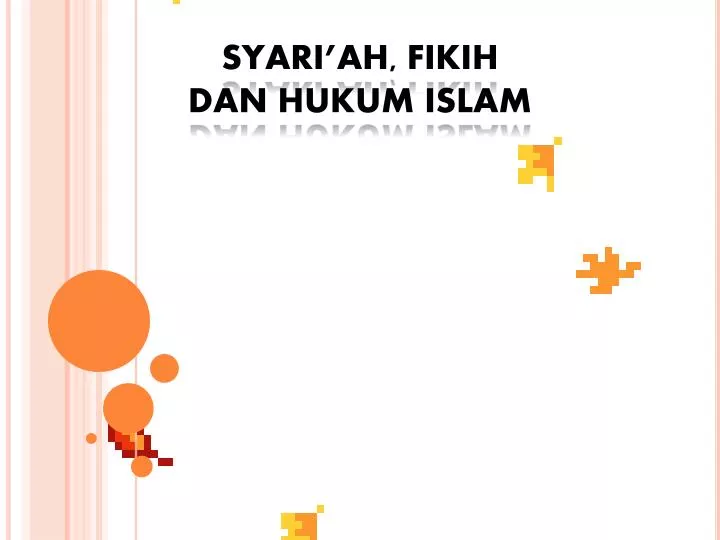 syari ah fikih dan hukum islam