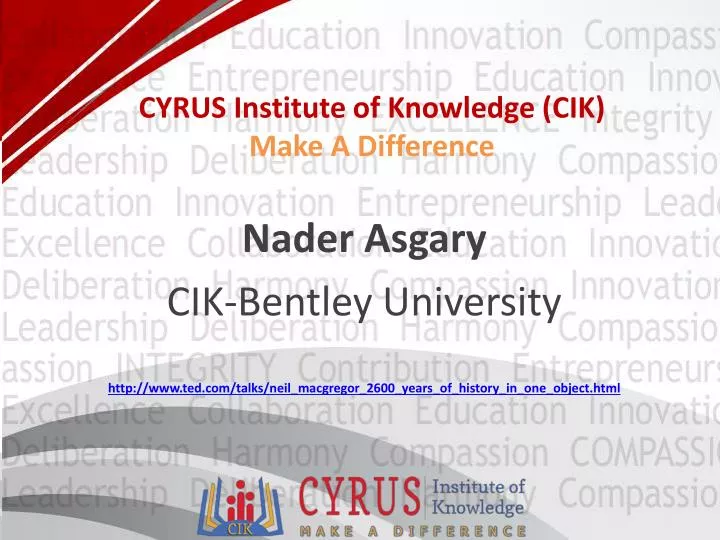 cyrus institute of knowledge cik make a difference
