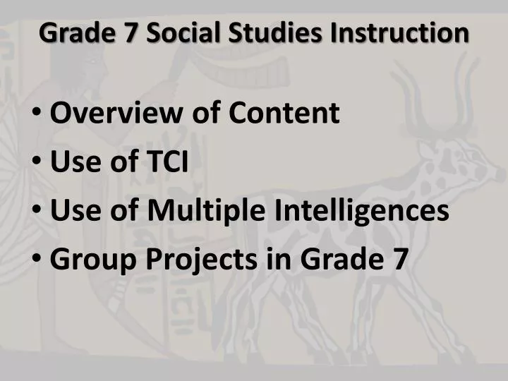 grade 7 social studies instruction