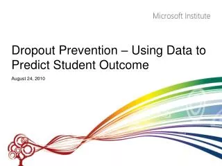 dropout prevention using data to predict student outcome