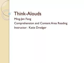 Think- Alouds