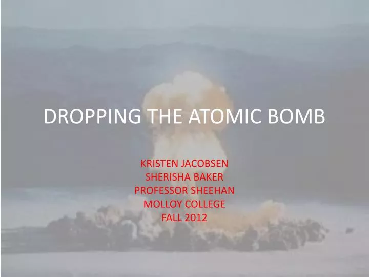 dropping the atomic bomb