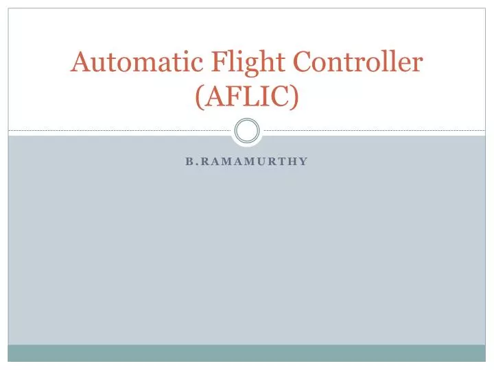 automatic flight controller aflic