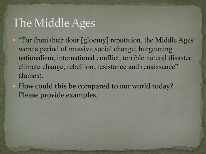 the middle ages