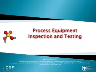 Process Equipment Inspection and Testing