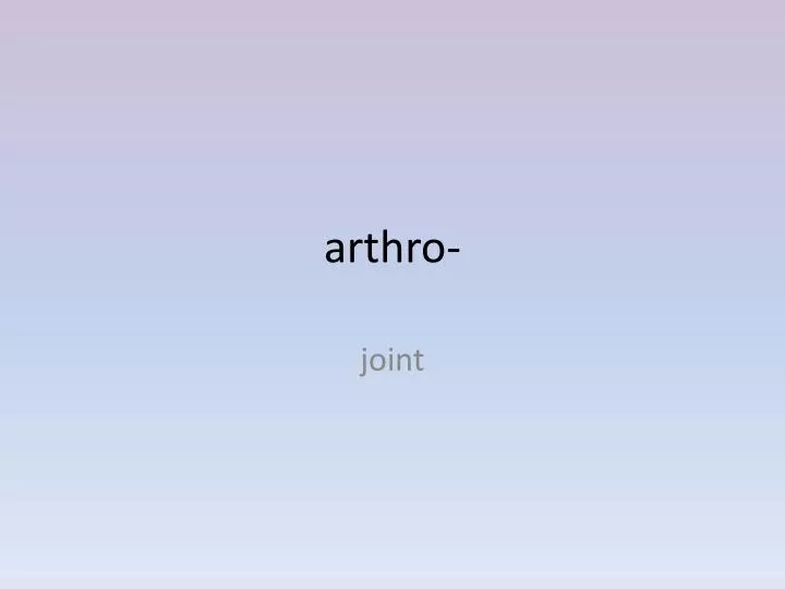 arthro