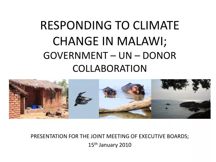 responding to climate change in malawi government un donor collaboration